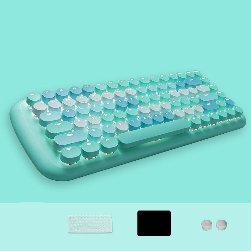 Fashion Green Axis Gaming Wired Mechanical Keyboard