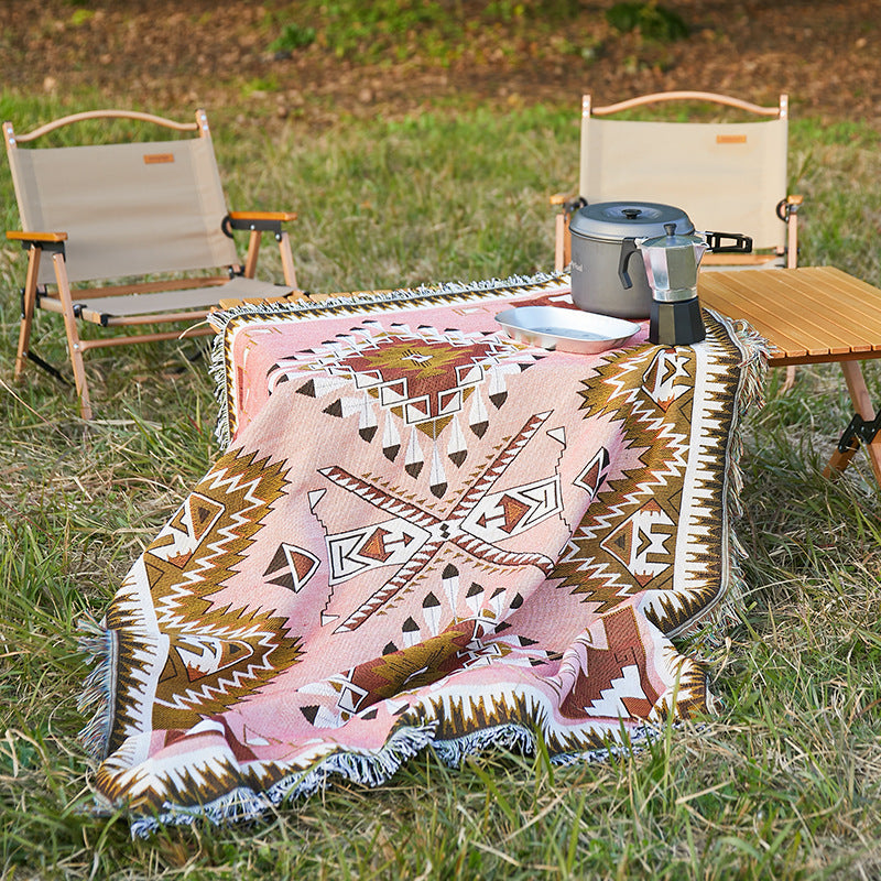 Outdoor Bohemian Jacquard Sofa Blanket