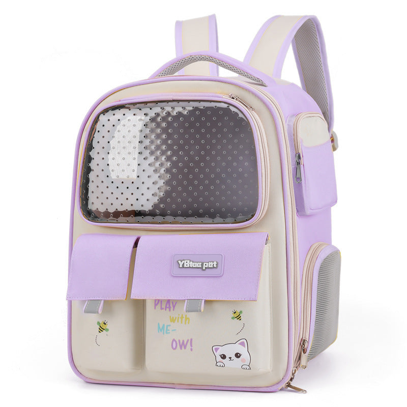 Sac de Transport Grand Format pour Chat Respirant et Tendance