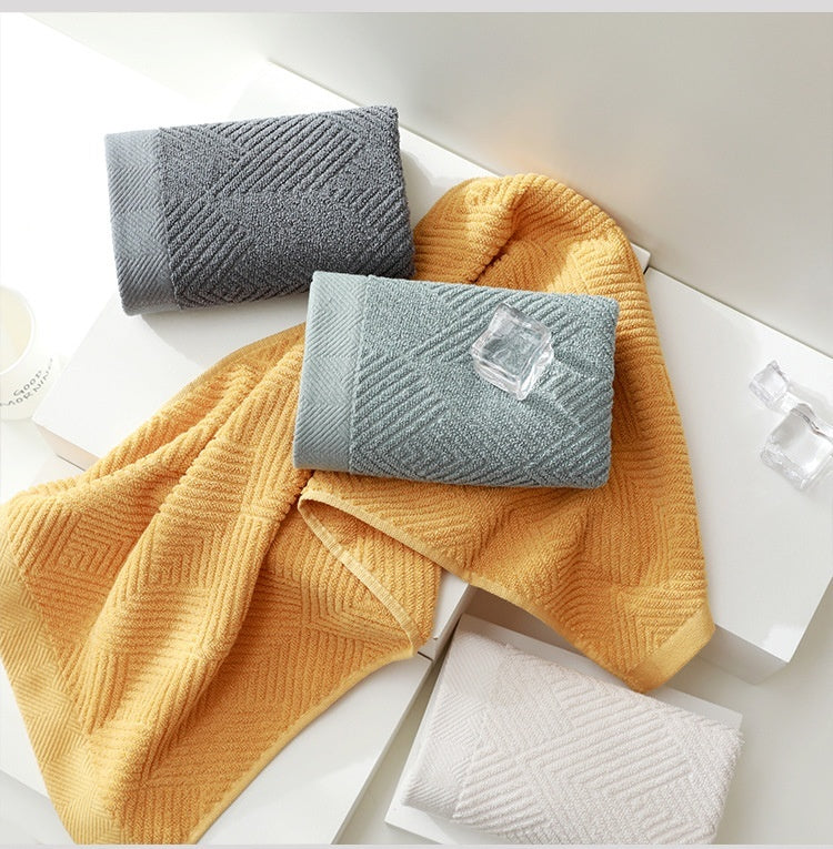 Pure Cotton Plain Three-piece 32-strand Bath Towel