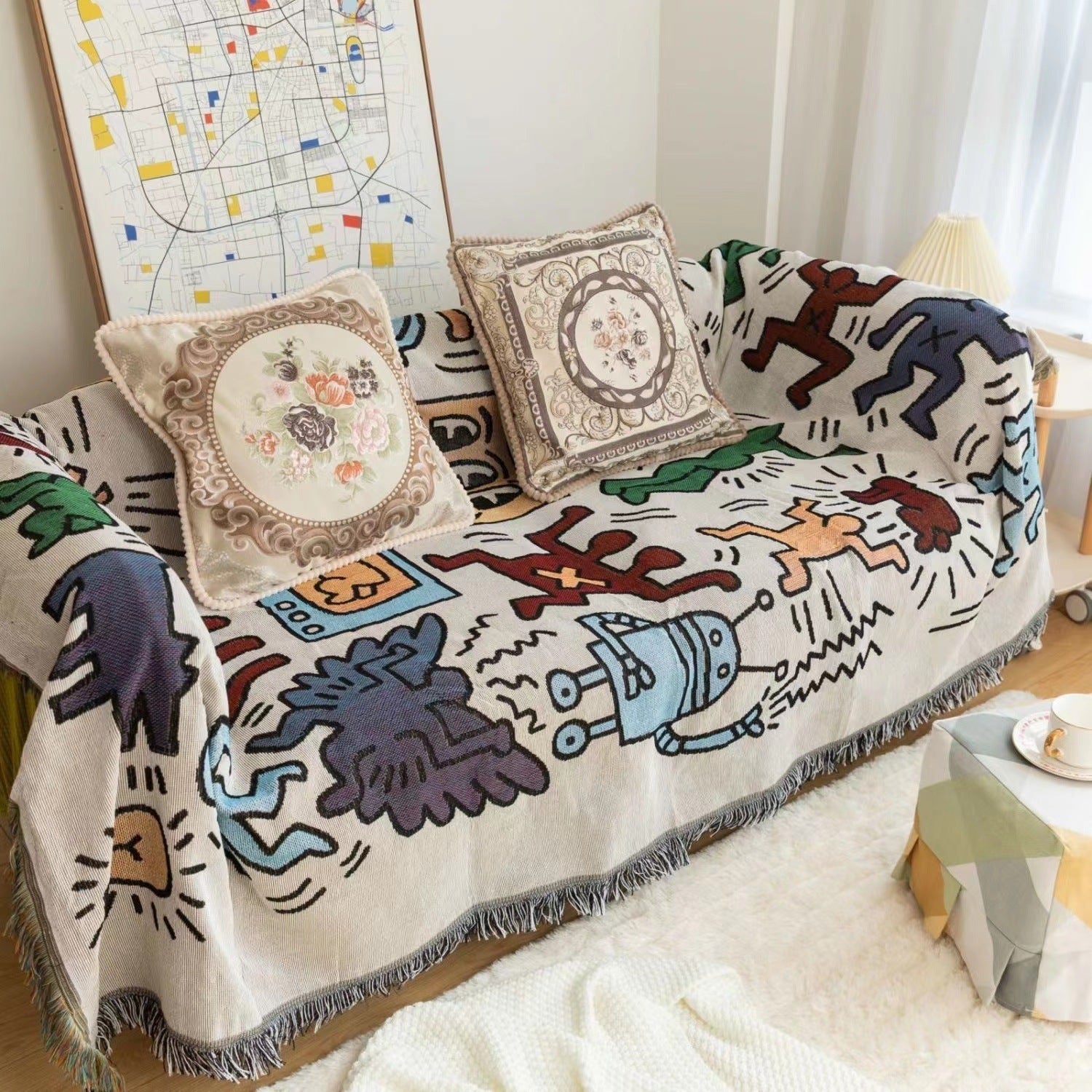 Creative Printed Woven Picnic Blanket