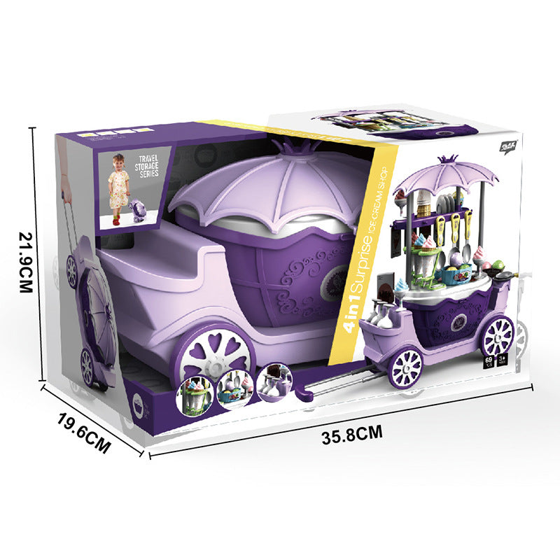 Children's Simulation Ice Cream Car Play House Toys 69-piece Set