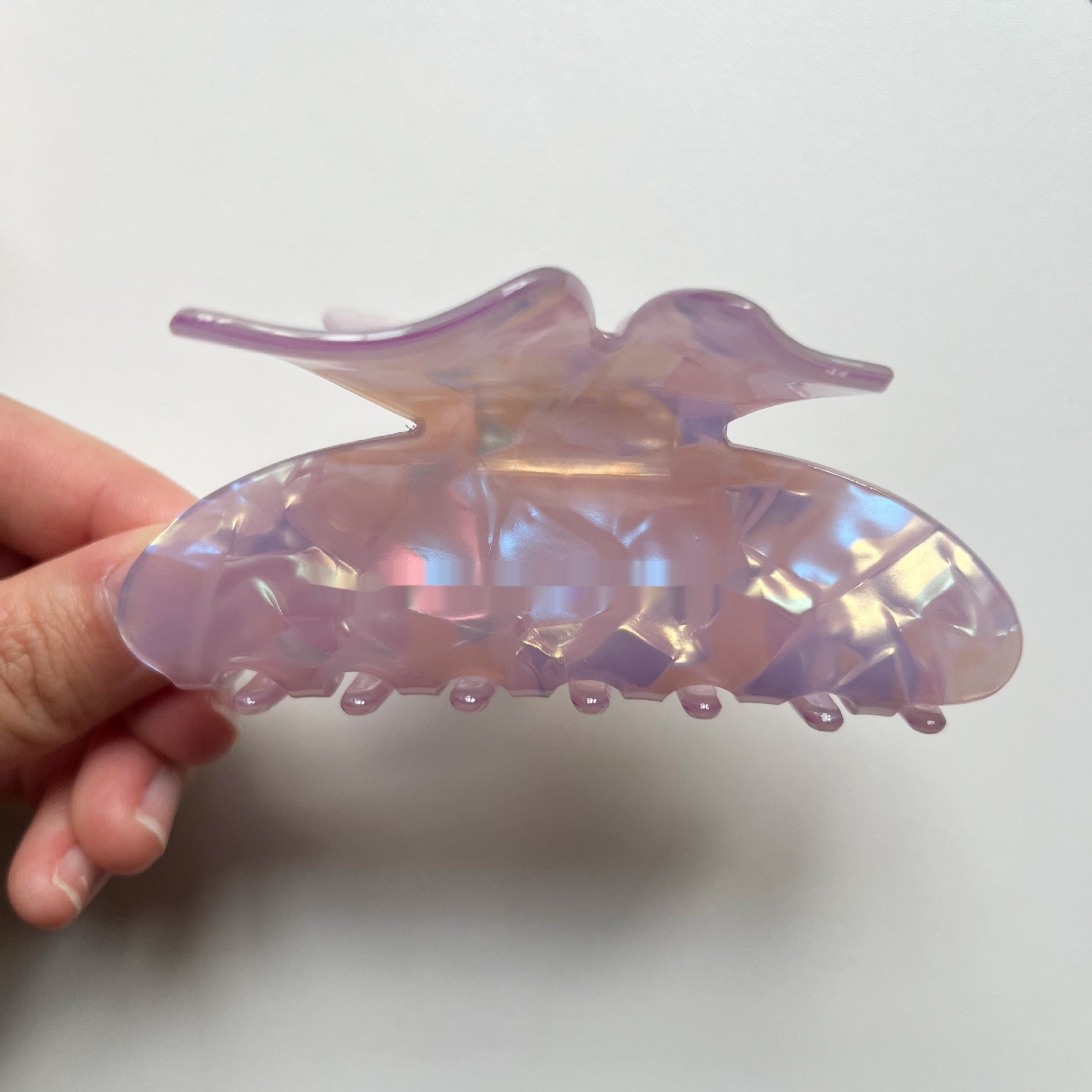 Acrylic Butterfly Grip Colorful Shark Clip