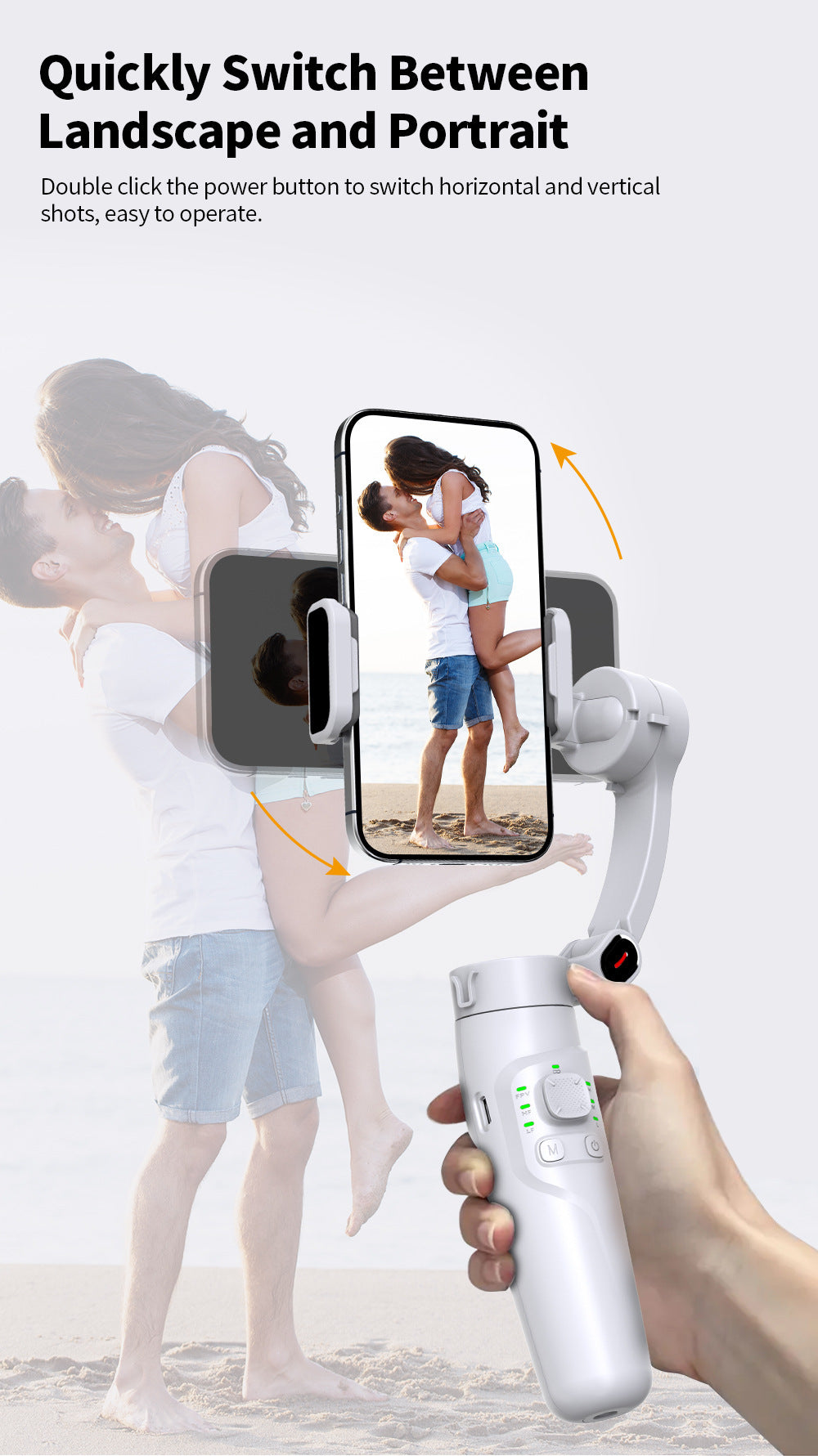 Tête de trépied portative M1 Stabilisateur de téléphone portable à trois axes