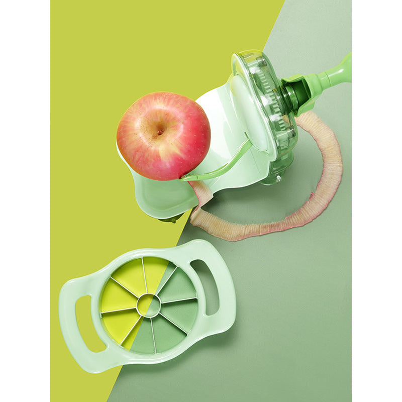 Éplucheur de fruits, découpeur de fruits deux-en-un à secouer à la main, gadgets de cuisine