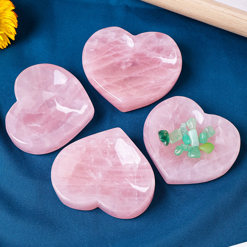 Natural Crystal Love Bowl Decoration Rough Stone