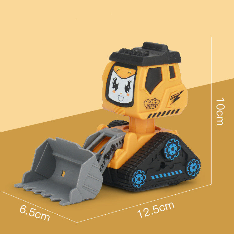 Simulation Of Fall-resistant Excavator Boy Cartoon Shape