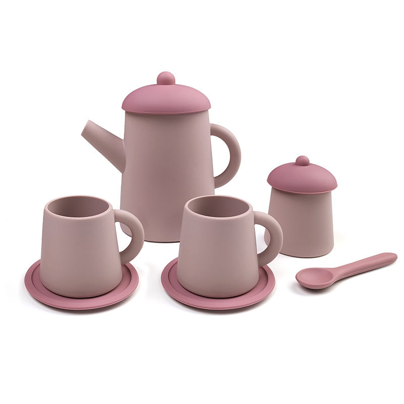 New Children's Simulation Tea Set Play House Toys Edible Silicon