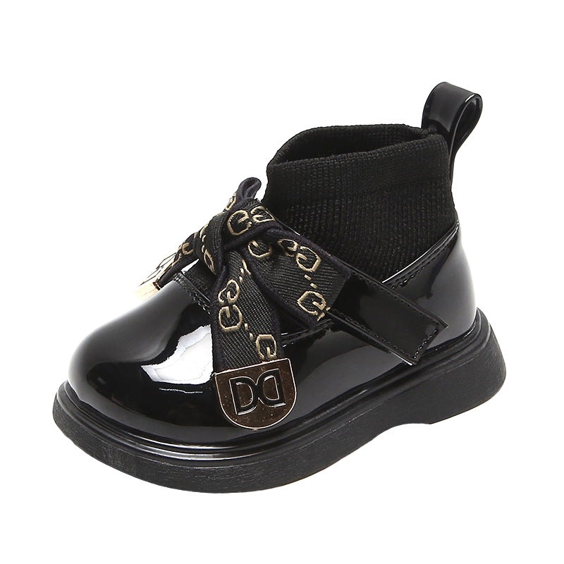 Baby Two Year Old Toddler Princess Girls Small Leather Shoes