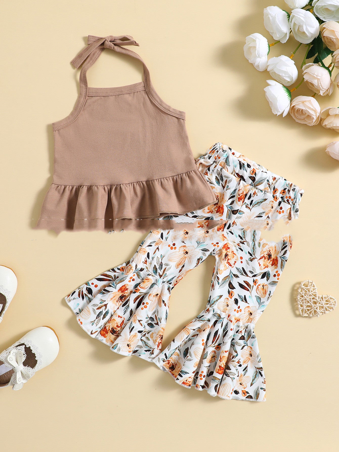 Fashion Personalized Printed Trousers Girls' Suit