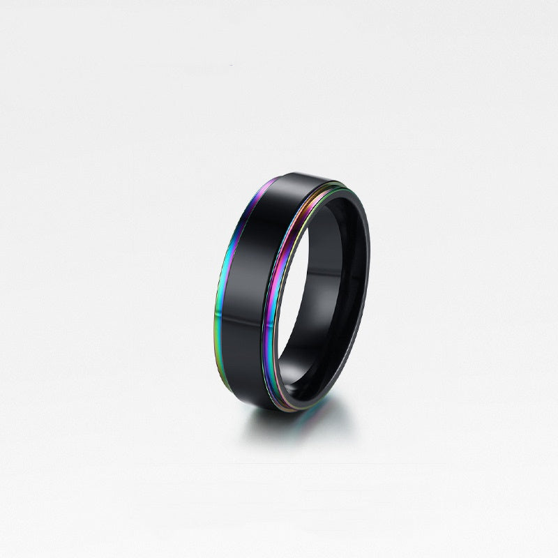 Same-sex Couple Laser Stainless Steel Ring