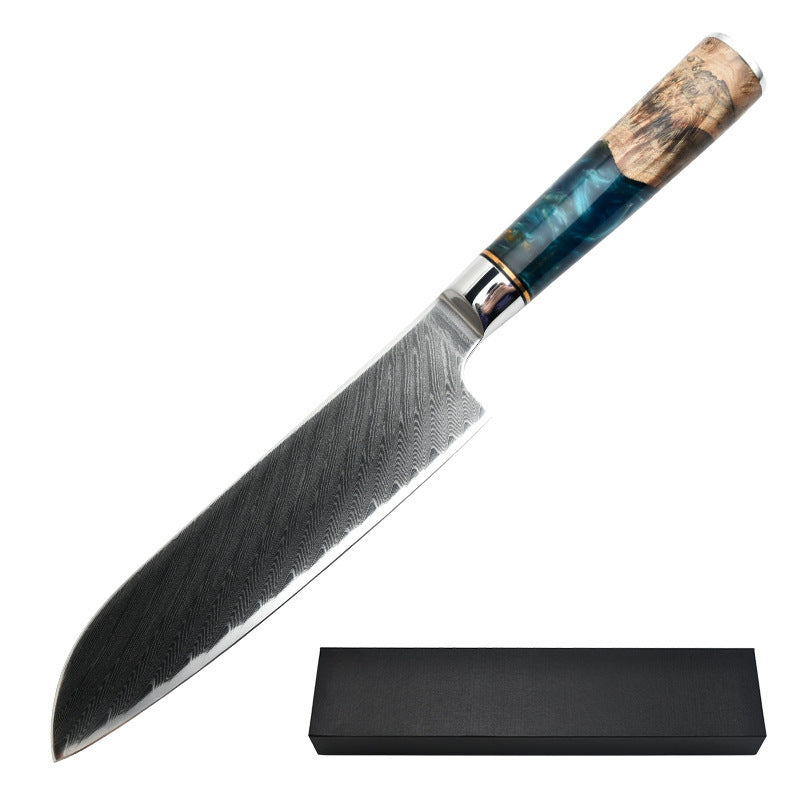 7-inch Santoku Knife Damascus Steel Meat Cutting