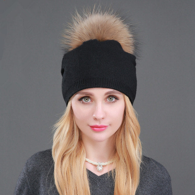 Autumn And Winter Women's Knitted Wool Hat