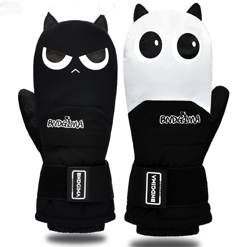 Waterproof Thickened Warm Double Snowboarding Gloves For Men And Women