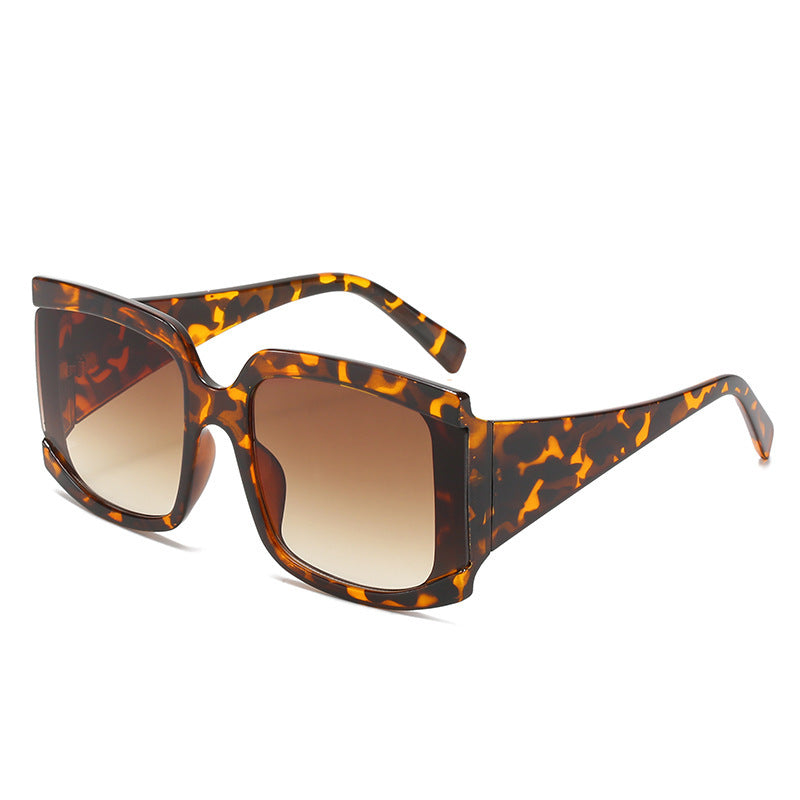 Lunettes de soleil carrées à grande monture, tendance mode
