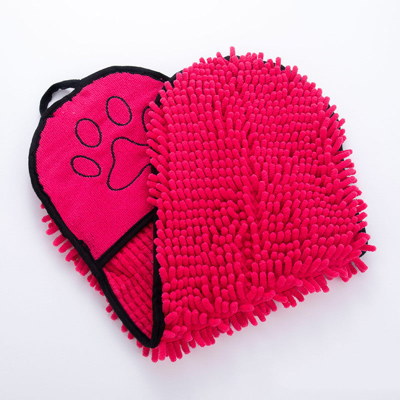 Serviette de bain unie pour chien et chat