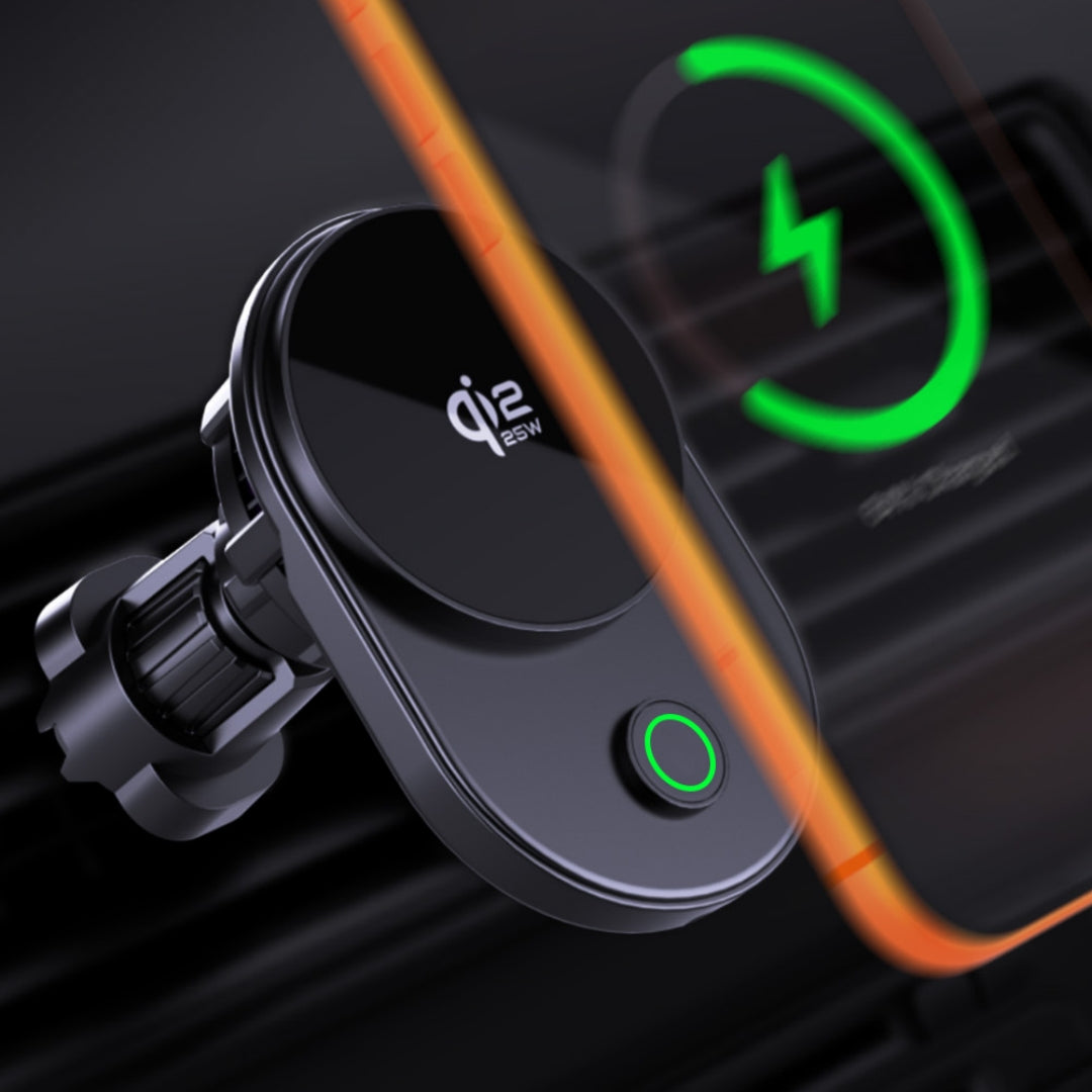 Chargeur de voiture sans fil magnétique à semi-conducteur électronique 22 Qi de troisième génération 25W froid-noir