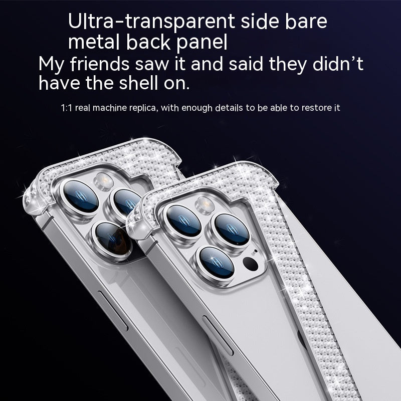 15Promax Phone Case Metal 14 Drop Protective Case Diamond
