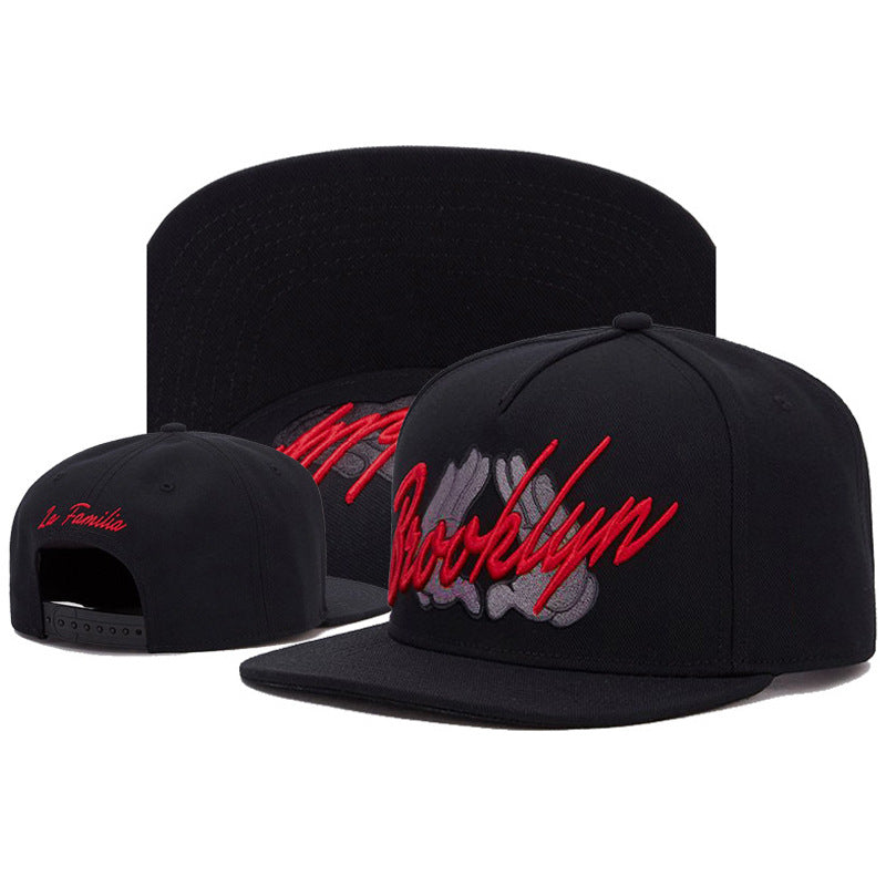 Casquette de baseball décontractée brodée à visière plate