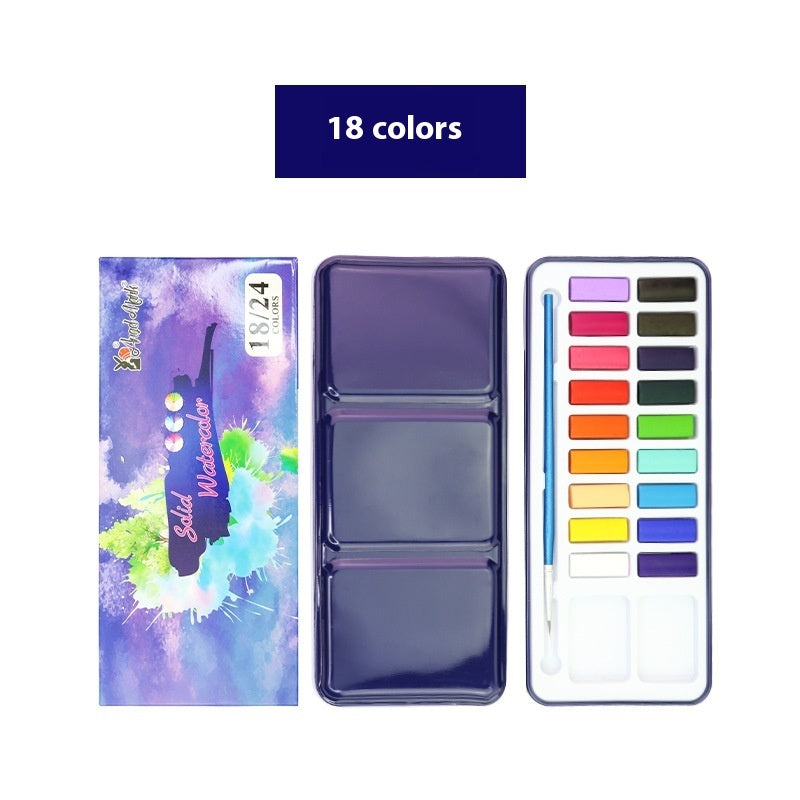 Student Solid Watercolor Watercolor Art Painting Kit