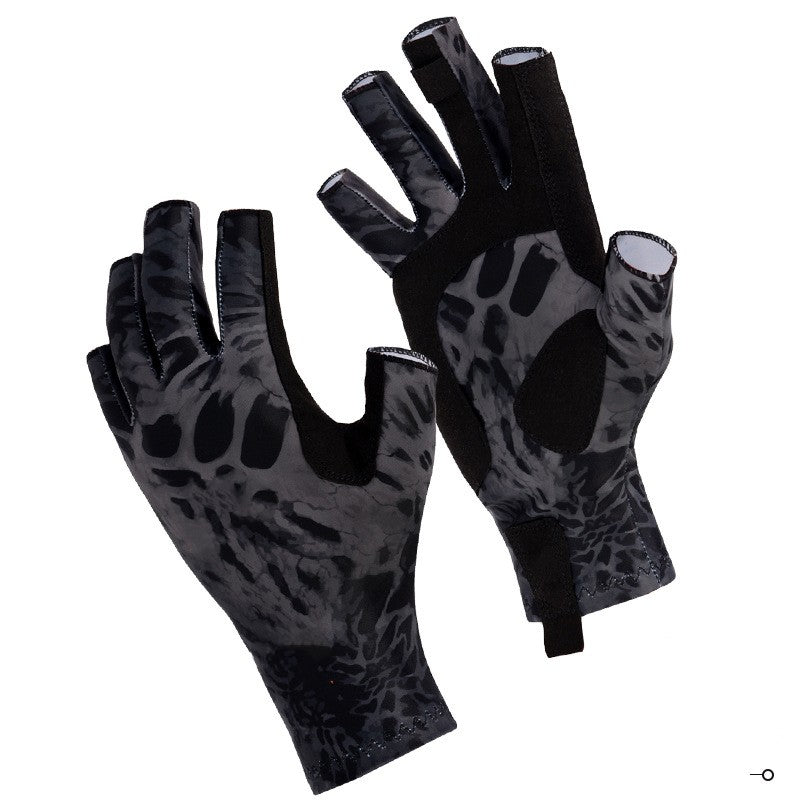 Fishing Gloves Exposed Five Fingers Breathable Non-slip Sunscreen Men