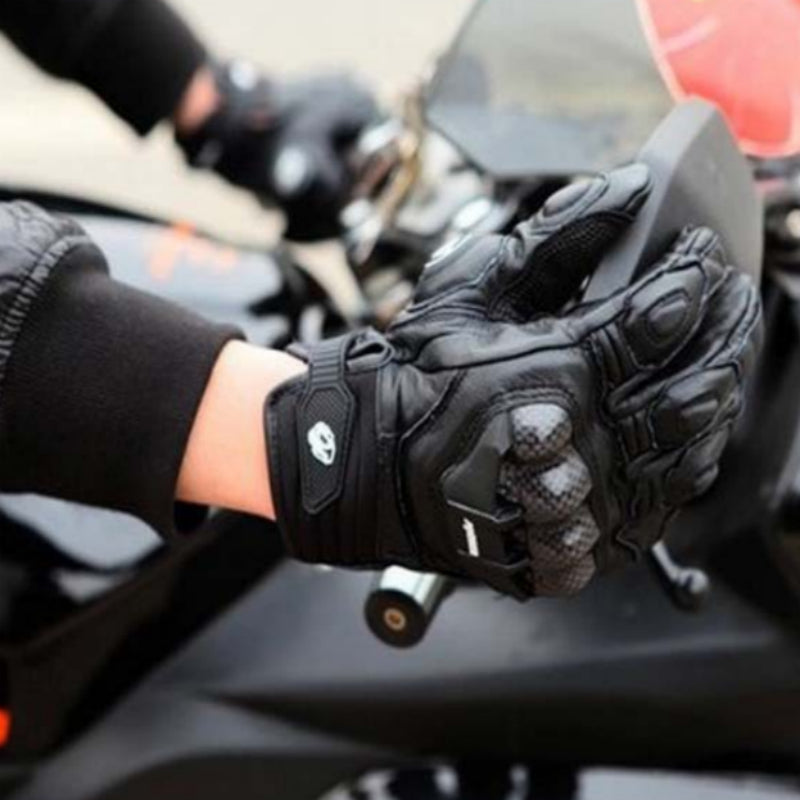 Motorcycle Locomotive Knight Carbon Fiber Leather Four Seasons Anti-fall Riding Gloves