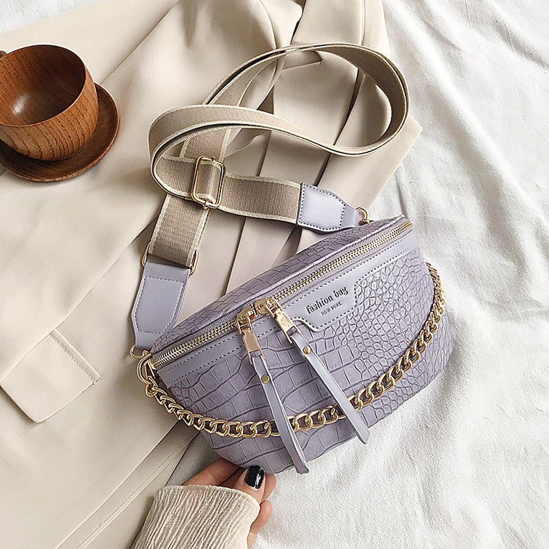 Sac de poitrine bandoulière large pour femme