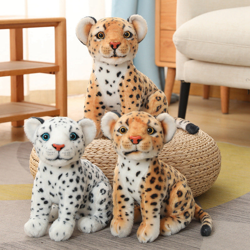 Jouets en peluche de léopard des neiges Fashion Squat