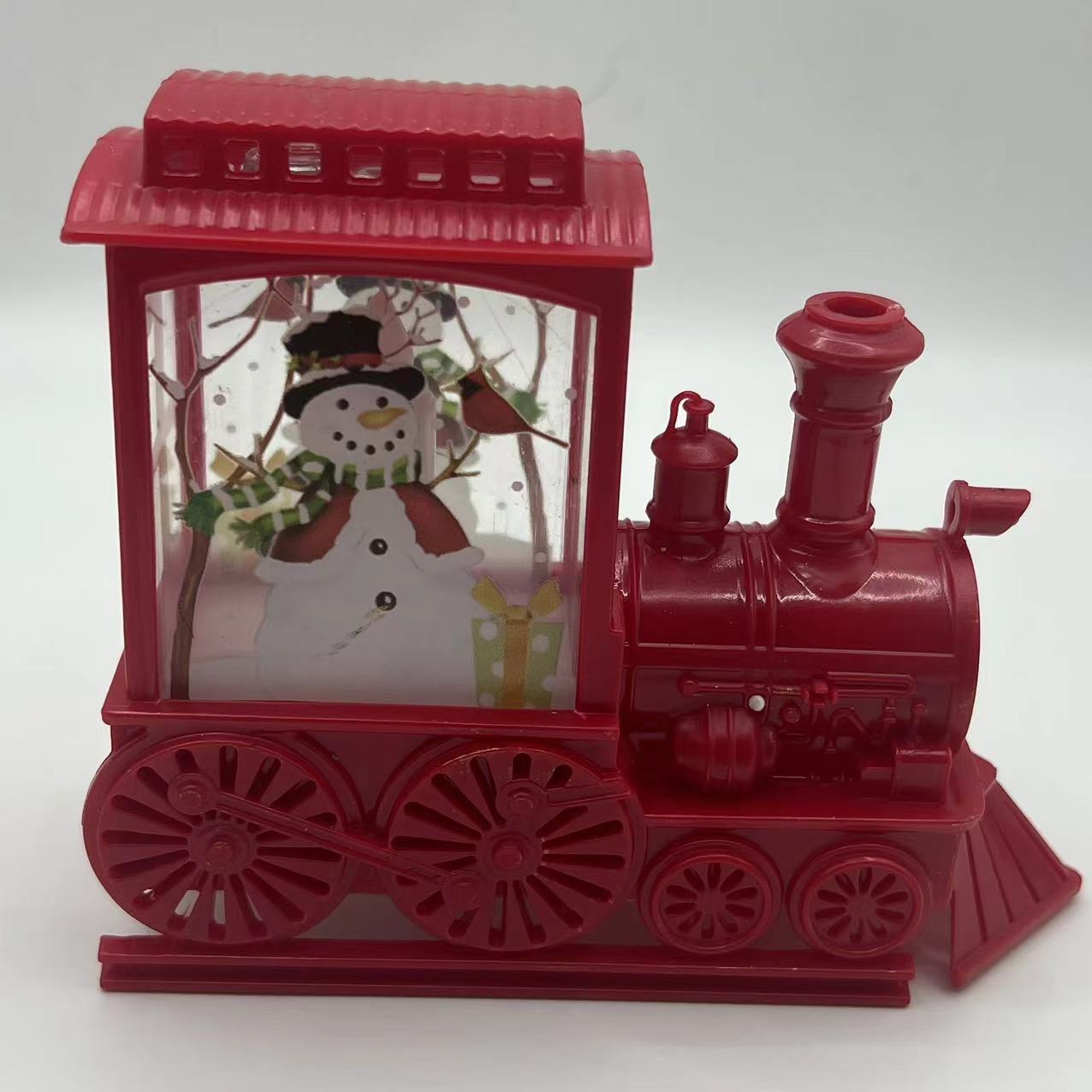 Veilleuses lumineuses en plastique sur le thème du train rétro avec LED de Noël