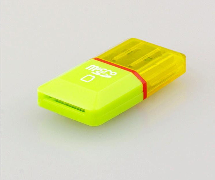 Lecteur de cartes TF Diamond Card Reader de couleur unie transparente 2.0