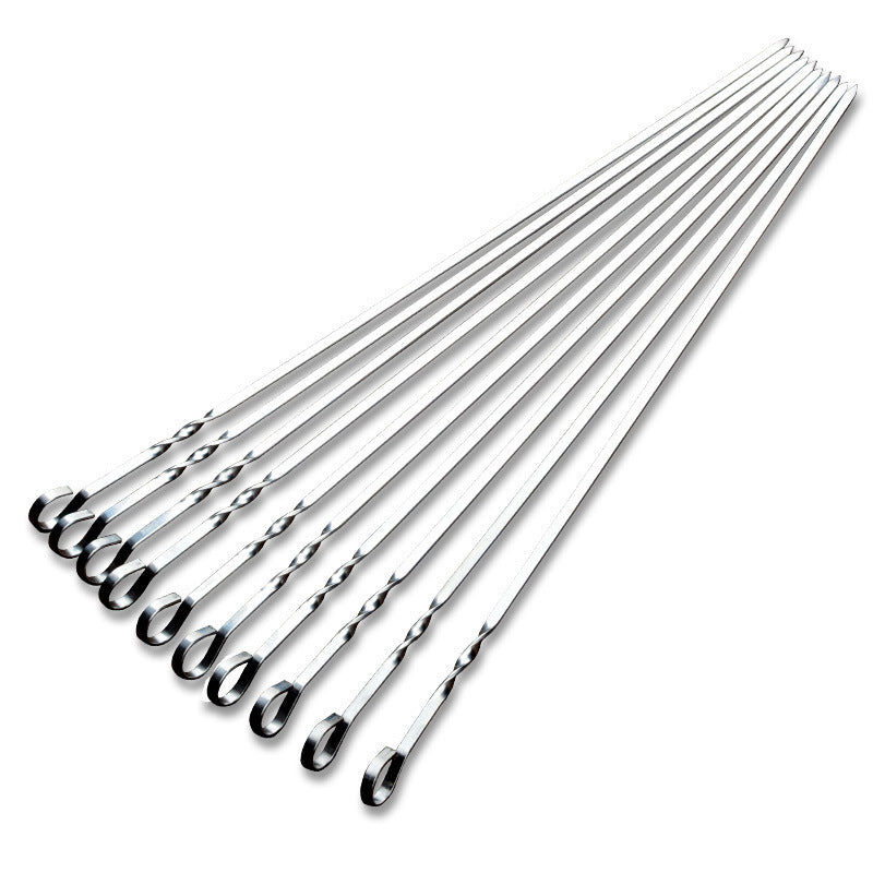 430 Brochettes de barbecue en acier inoxydable épaissies de 35 cm