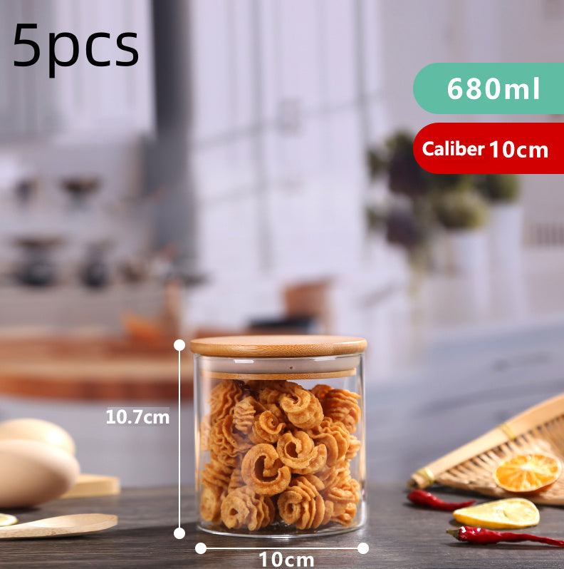High Borosilicate Glass Sealed Jar Transparent Household