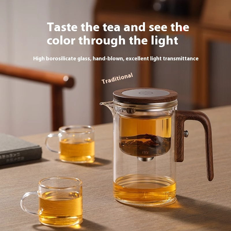 Magnetic Elegant Cup Teapot Household Full Glass Liner Tea Water Separation Teapot Tea Set