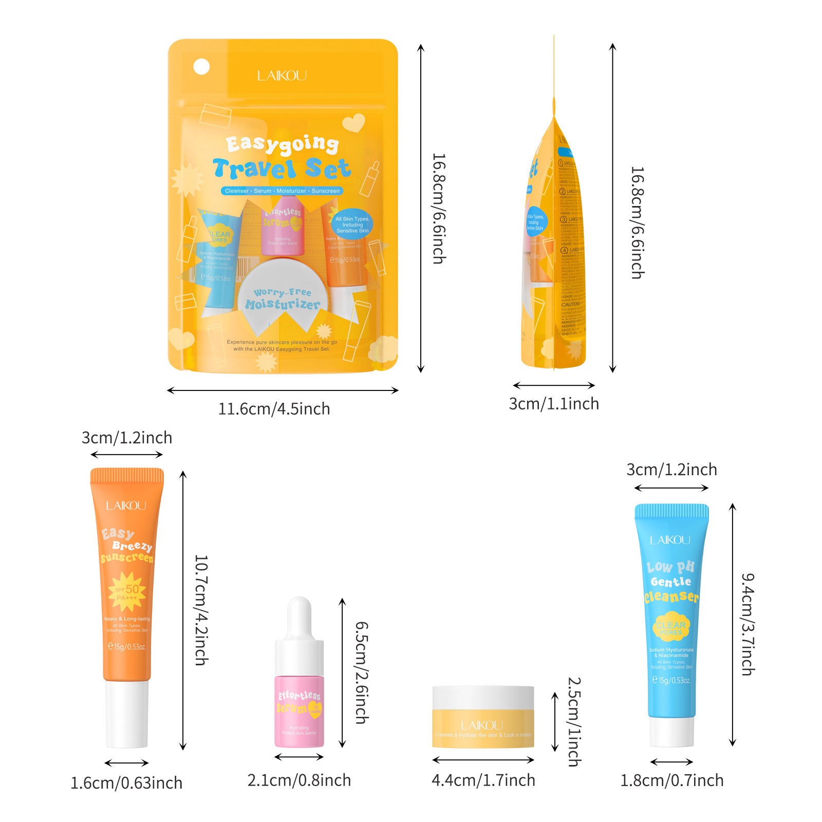 Ceramide Travel Pack 4-piece Mini Skin Care