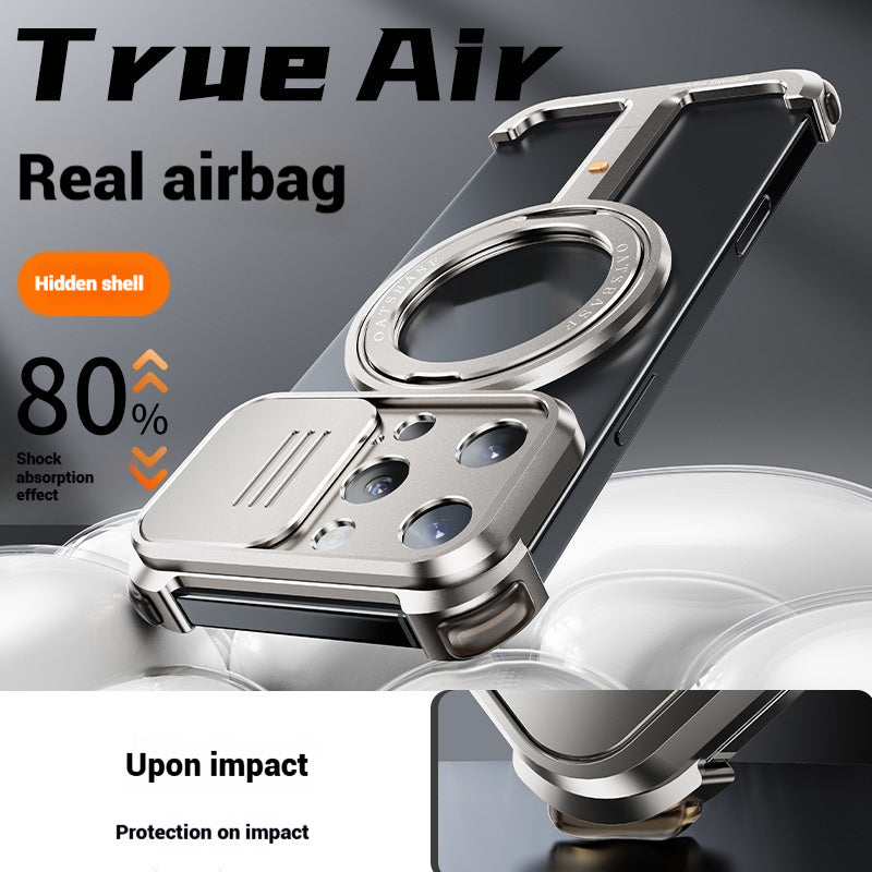 Magnetic Bezel-free 360-degree Rotating Bracket Phone Case