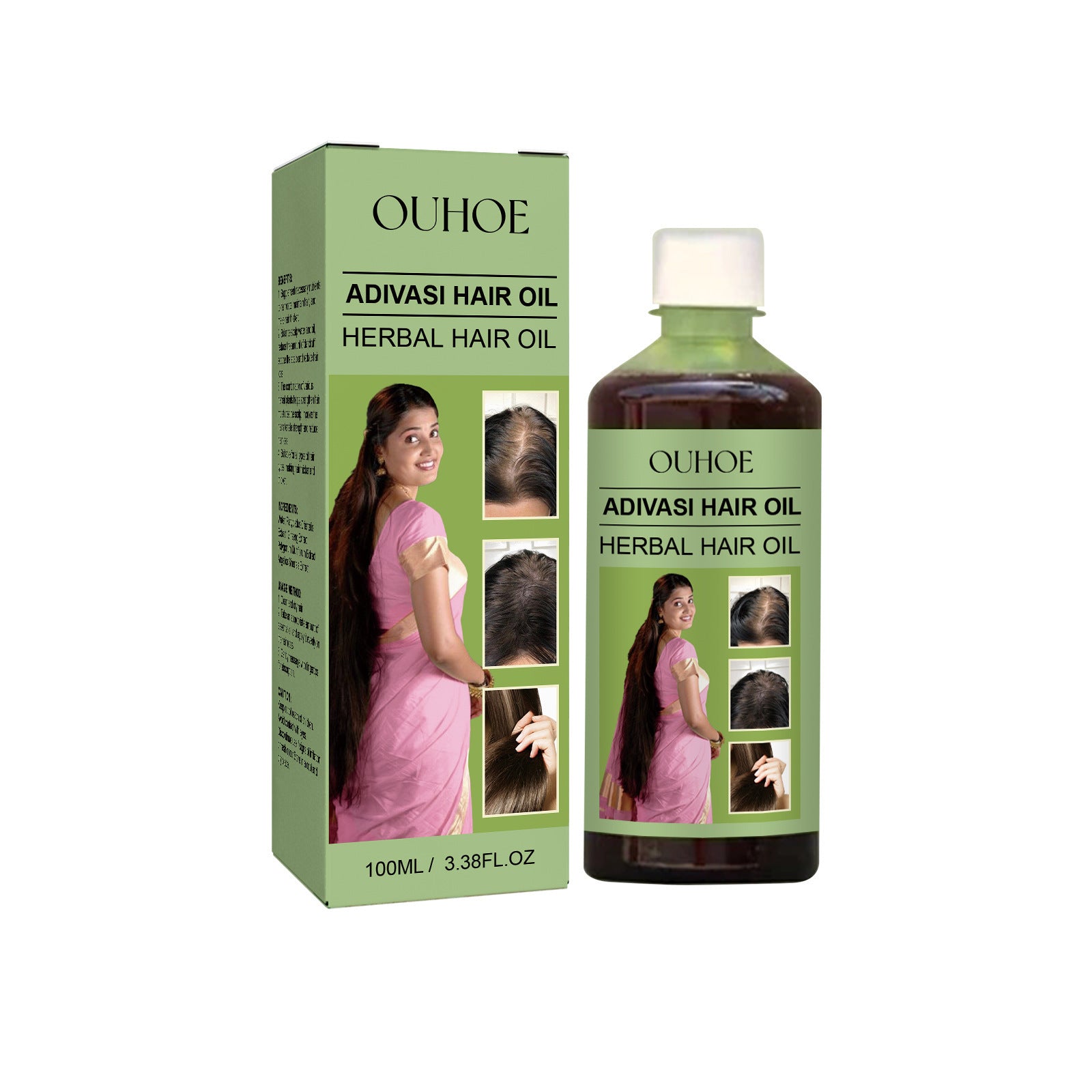 Huile Capillaire Dense à Base de Plantes Solide Anti-chute Réparation du Cuir Chevelu Forte Doux et Lisse