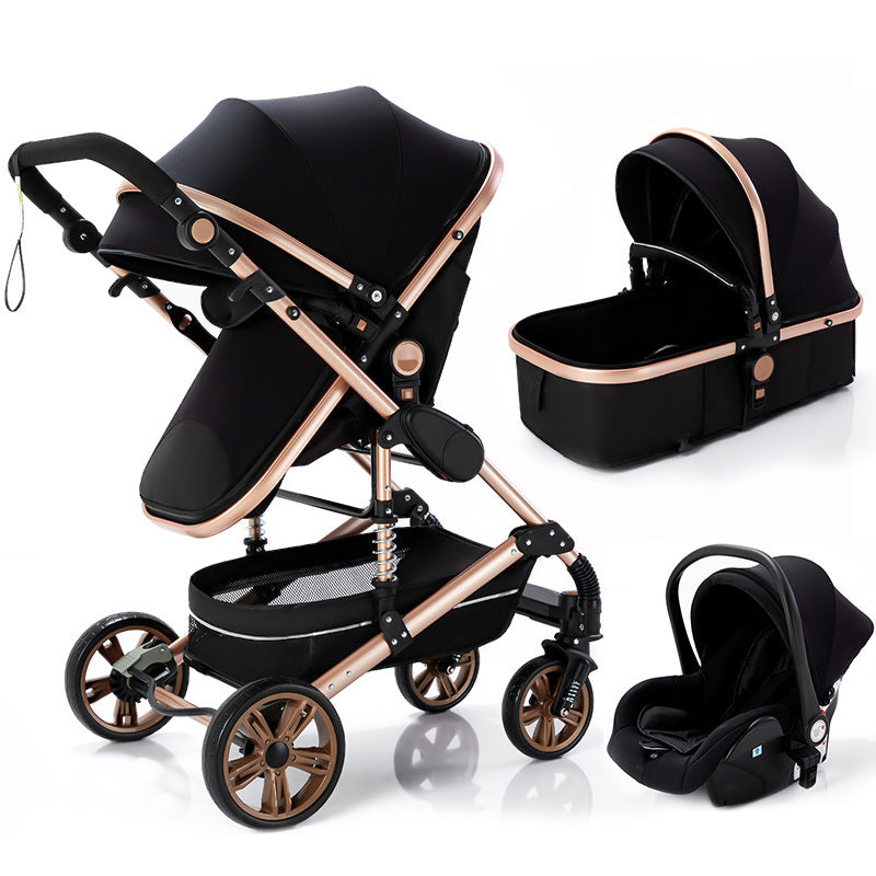 Poussette bébé haute, légère, pliante, amortissante