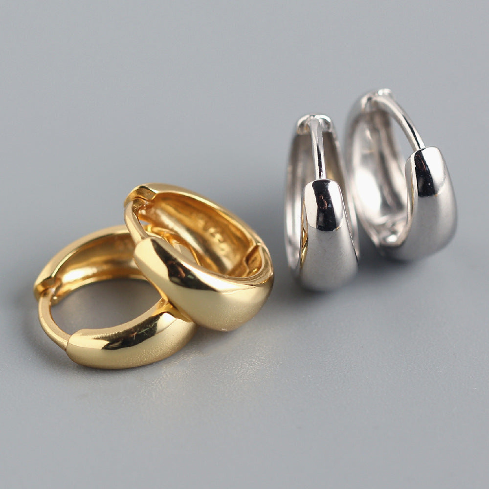 Simple Metal Wide-faced Personalized Earrings