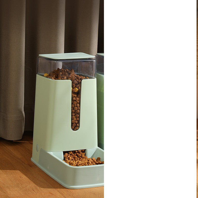 Distributeur automatique d'eau et de nourriture double gamelle pour animaux de compagnie