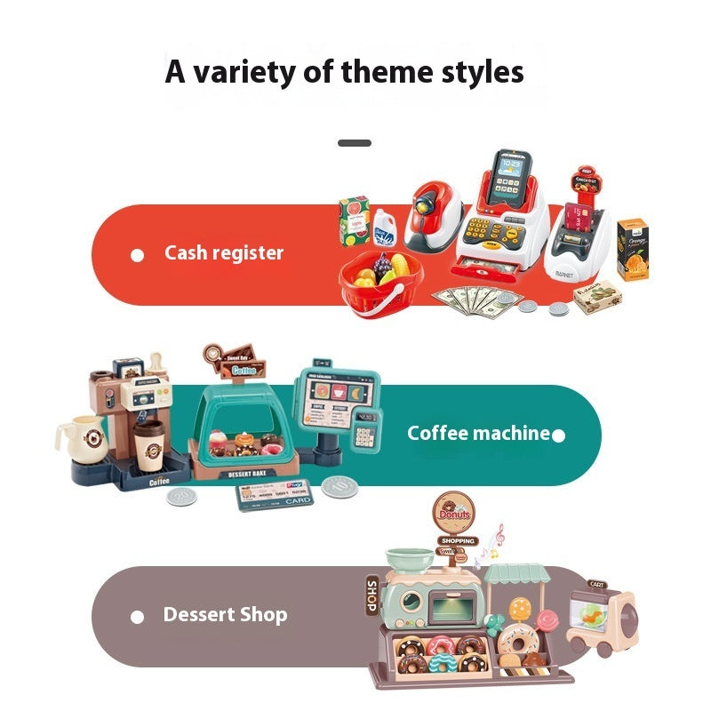 Children's Toy Play House Cashier Coffee Machine Assembly