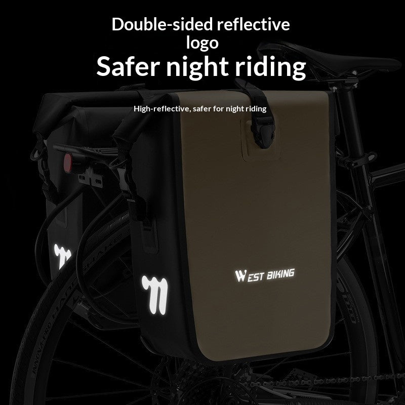 Sacoche de porte-bagages arrière étanche pour vélo Western Rider avec boucles à dégagement rapide, pour équipement de cyclisme Sichuan-Tibet