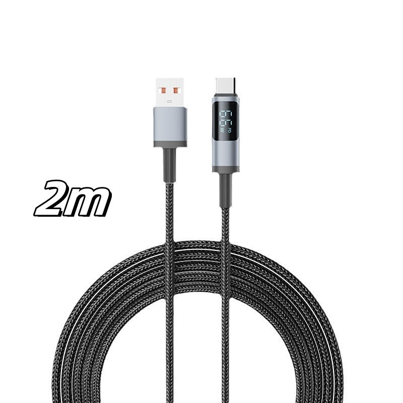Câble de données de charge rapide compatible avec le câble de charge Type-C pour affichage numérique