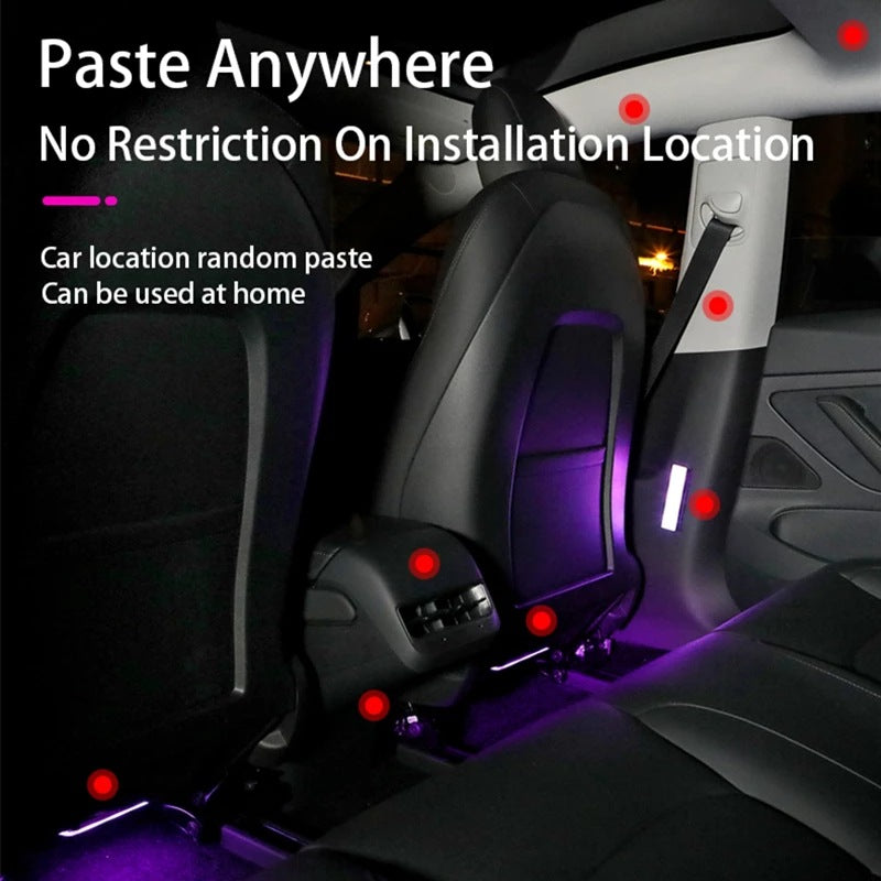 Lampe d'ambiance de voiture Lumière d'ambiance LED magnétique sans fil pour l'aménagement intérieur de voiture