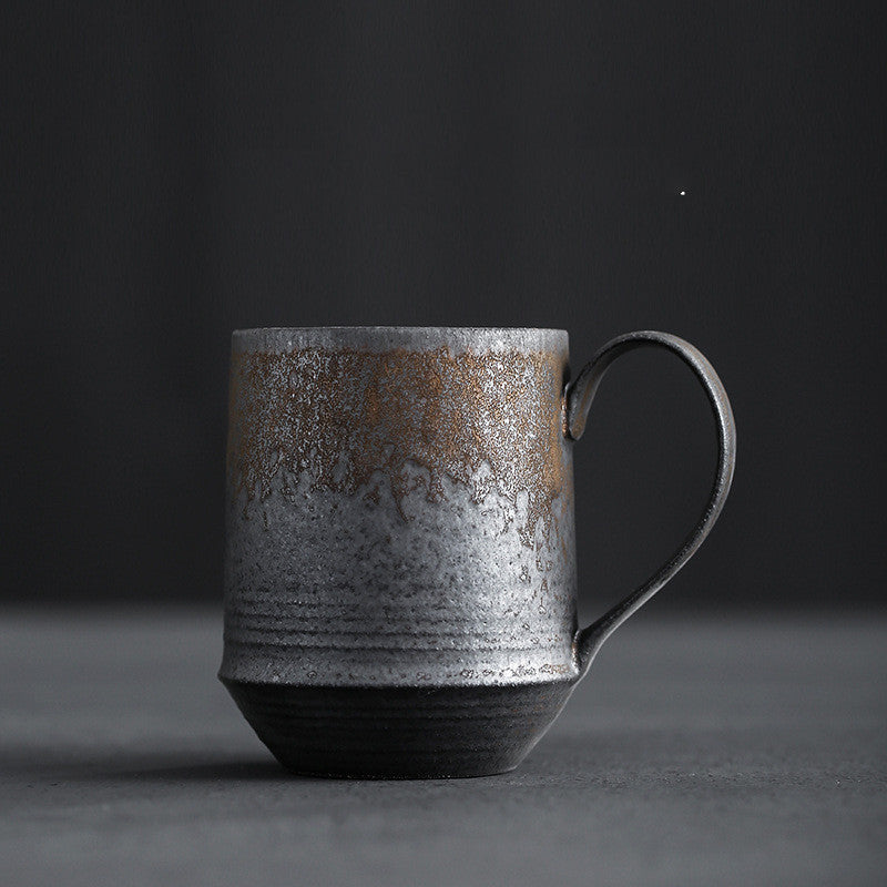 Handmade Japanese Coffee Cup Water Cup Hand Wash Hanging Ear Ceramic Mug Male Industrial Retro Cup
