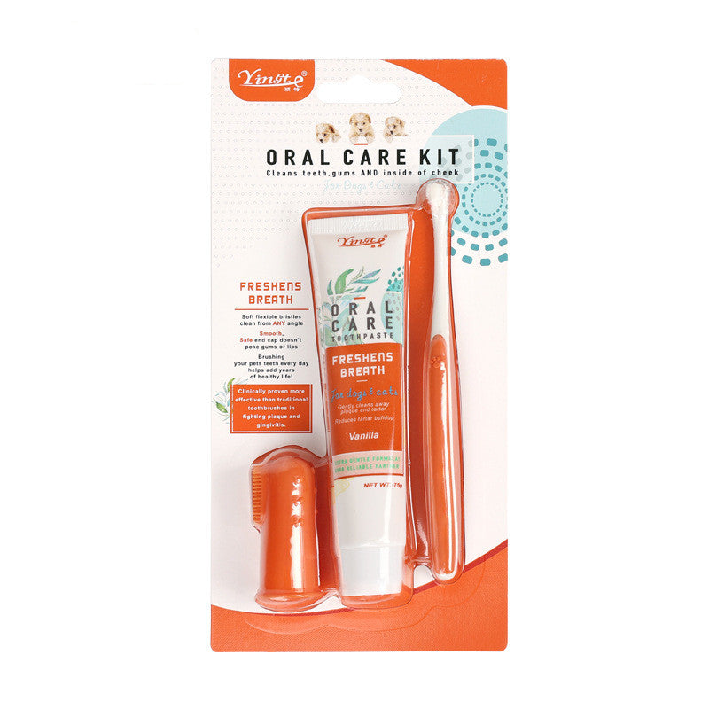 Ensemble brosse à dents de nettoyage pour chien de compagnie