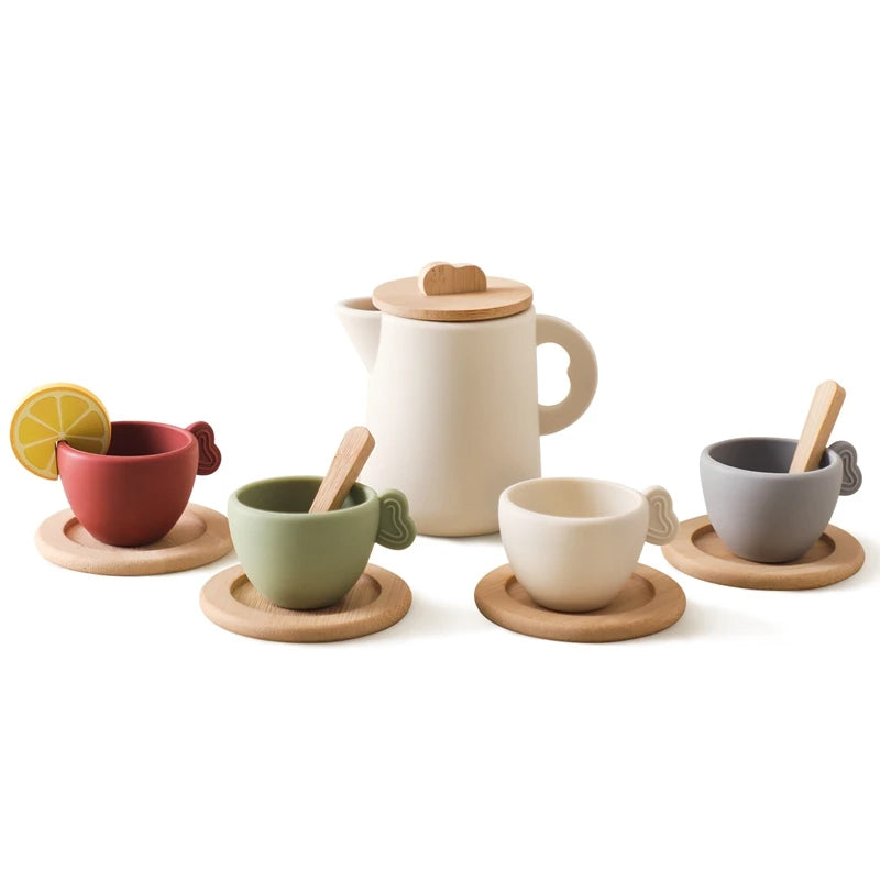 Jouet Maison de Thé en Bois pour Jeu d'Imitation
