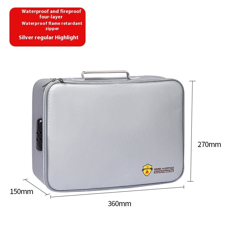 Fireproof Certificate Household Information File Bag Storage Box