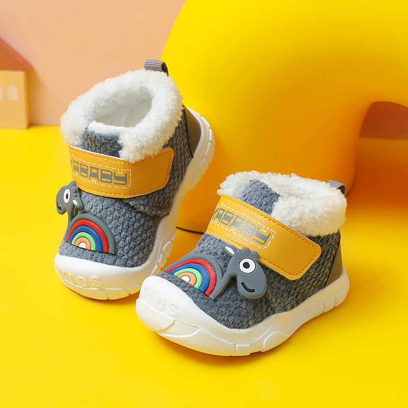Chaussons chauds en coton pour bébé garçon