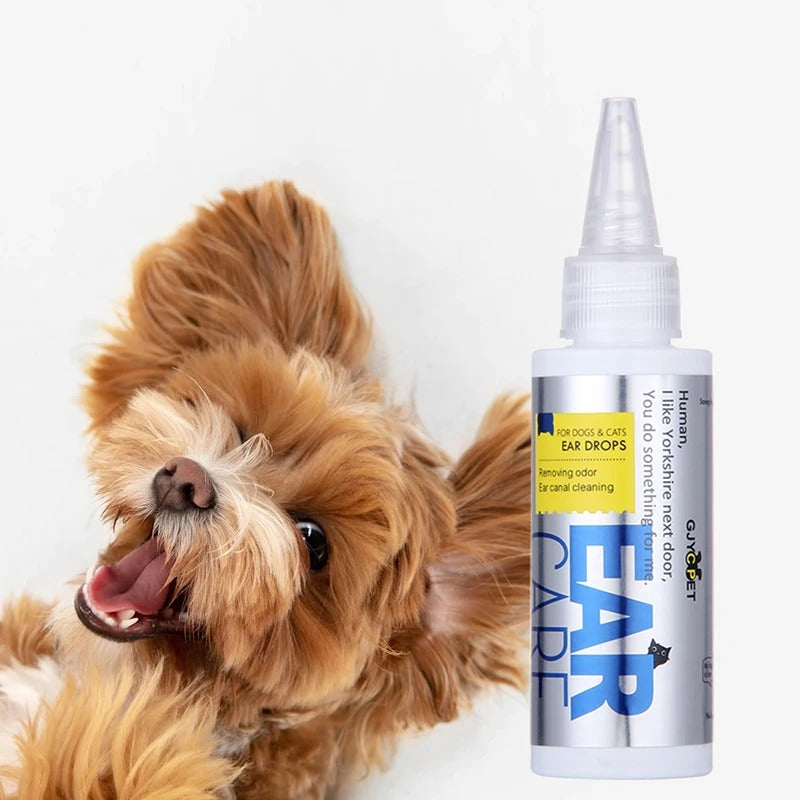 Nettoyage des Oreilles pour Animaux de Compagnie, Gouttes de Nettoyage des Oreilles 60 ml