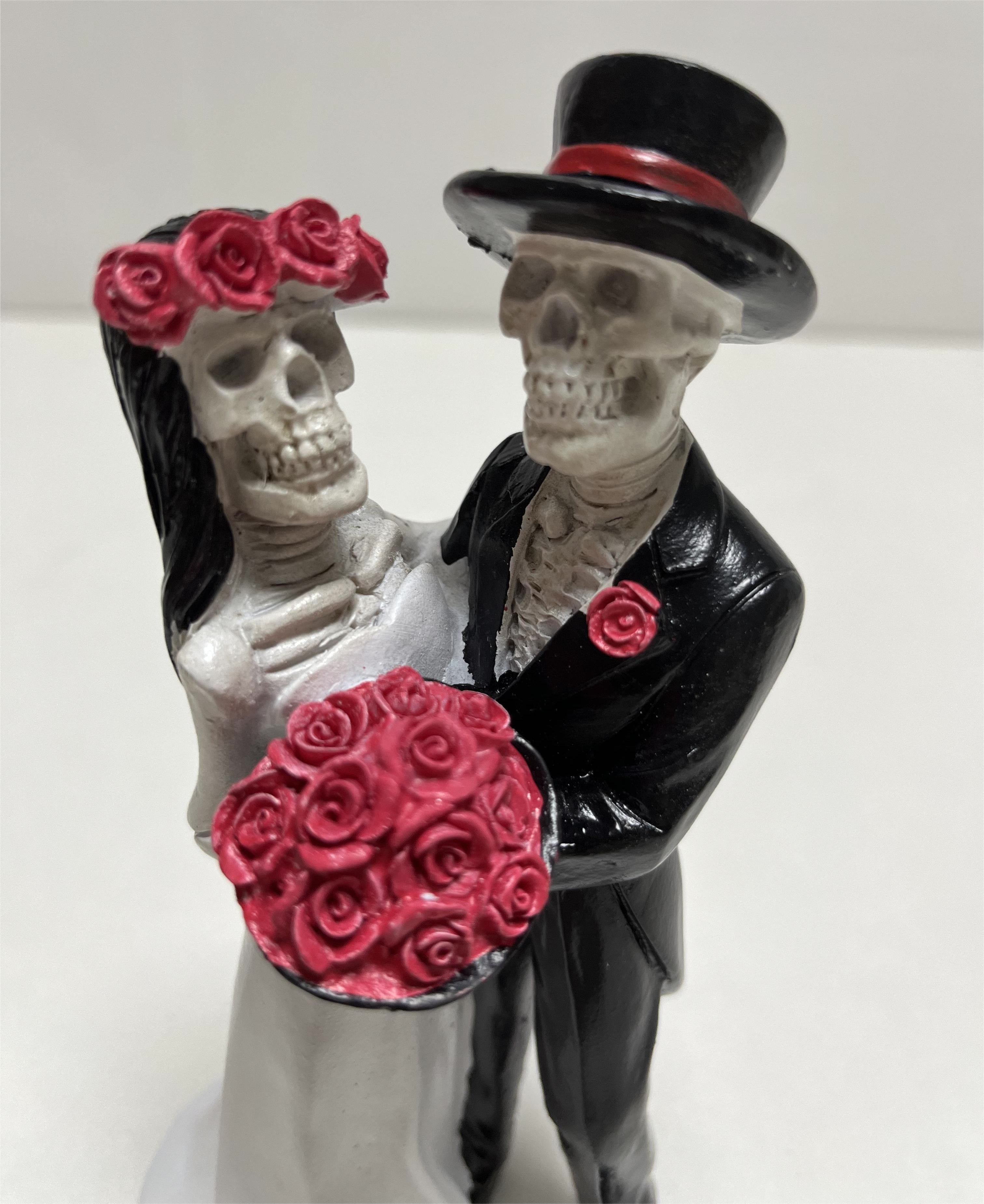Statue d'anniversaire de mariage, couple fantôme, Saint-Valentin, ornement elfe en résine